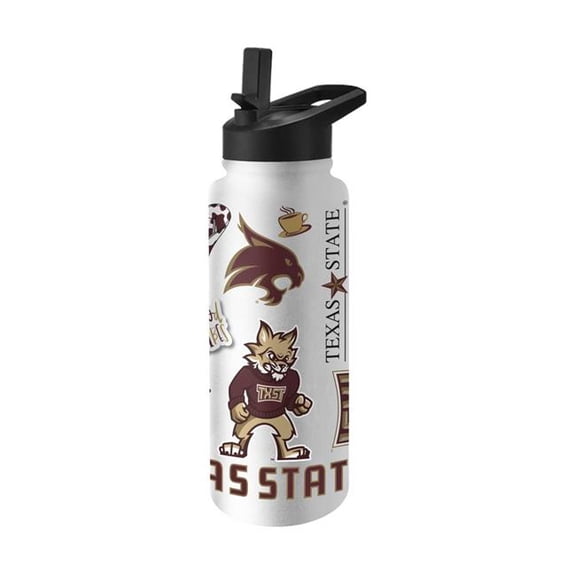 Logo Brands 221-S34QB-63 34 oz Texas State Native Quencher Bottle