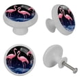 thumbnail image 7 of Night Starry Sky Pink Flamingo Crystal Glass Drawer Knob Pull Ergonomic 30mm Circle Glowing Furniture Cabinet Handle for Kitchen Dresser Cupboard Wardrobe, 7 of 7
