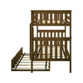 thumbnail image 4 of Max & Lily Solid Wood Twin over Twin Bunk Bed with Storage Trundle for Kids, Walnut, 4 of 15