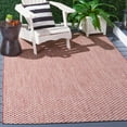 thumbnail image 2 of SAFAVIEH Courtyard Blair Geometric Indoor/Outdoor Area Rug, 6'7" x 9'6", Rust/Light Grey, 2 of 15
