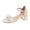 Beige, variant on Xfvqtps Womens Heeled Sandals Mid Block Chunky Heels Open Toe Adjustable Ankle Strap Wrinkle Strap Solid Color Non Slip Summer Party Dress Pumps Shoes Beige