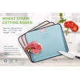 thumbnail image 4 of Multi-function Cutting Board, Wheat Straw Plastic Cutting Board for Kitchen Dishwasher Safe Chopping Board with Juice Grooves, Non-slip Chopping Block for Home,Blue,F111569, 4 of 7