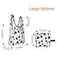 thumbnail image 2 of Shopping Bag 17.5×4.5×15in Crack Resistant Waterproof Super Large Capacity Reusable Extended Handle Can Be Carried Or One Shoulder Simple Cow-Print Pattern1_2, 2 of 8