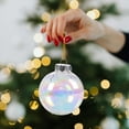 thumbnail image 6 of HongHeng 3.14" Iridescent Ornaments Balls, 1Pc Plastic Clear Christmas Balls Fill-able Mini Ornaments for Crafts Holiday Party Xmas Tree Decorations Home Decor, 6 of 8