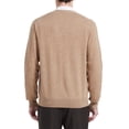 thumbnail image 4 of Kallspin Men's Cardigan Sweater Wool Blend V Neck Buttons Cardigan with Pockets(Coffee, 3X-Large,Tall), 4 of 10