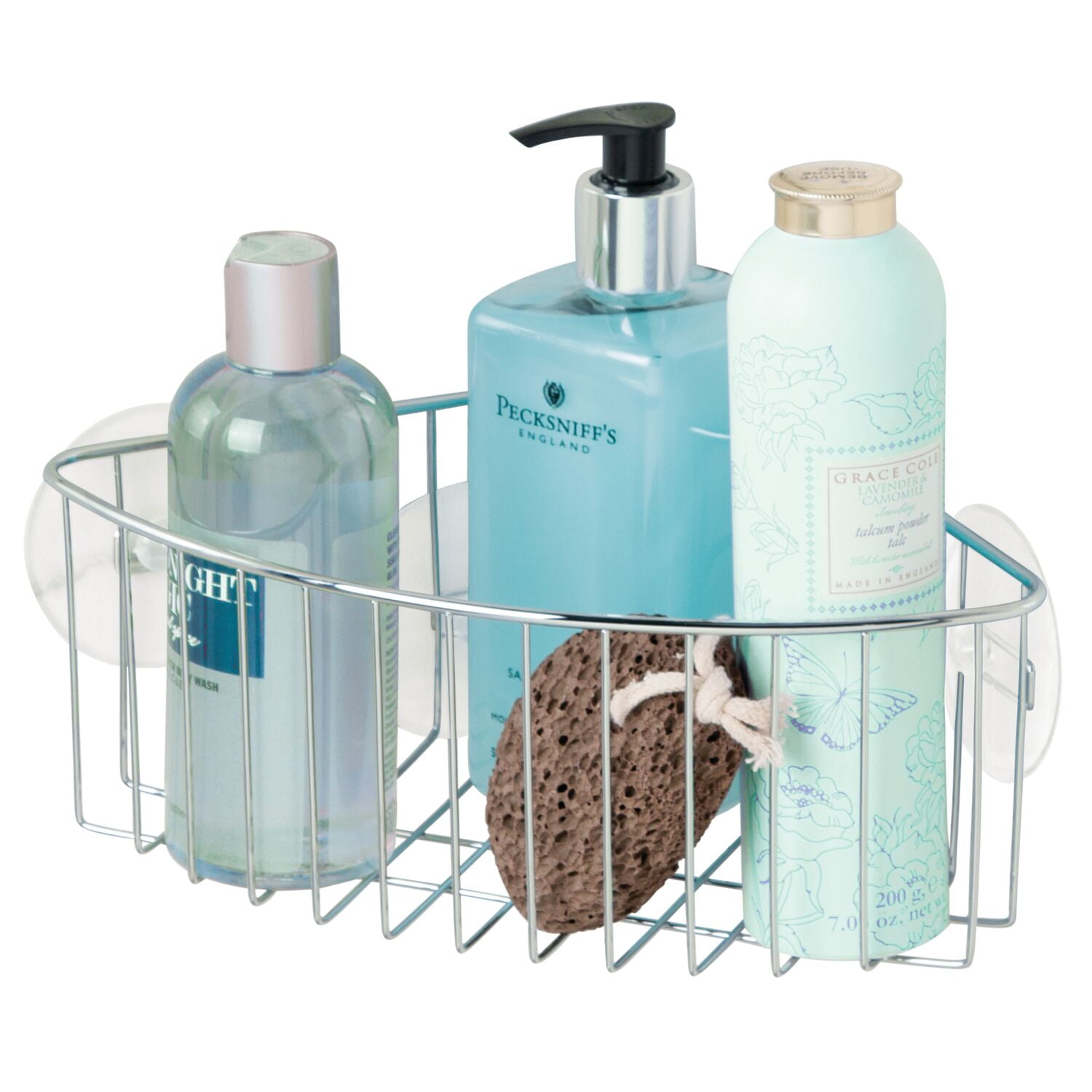 Conditioner Soap iDesign Plastic Suction Shower Caddy Basket for Shampoo in x 