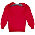 thumbnail image 2 of Kids Soft Warm Sherpa Lined Full Zip Up Fleece Hoodie Sweatshirt Coat Jacket, Red, XL, 2 of 6