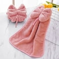 thumbnail image 4 of 2 Pack Bowknot Hanging Hand Dry Towels, Microfiber Hand Towels, Absorbent Super Soft Cute Hand Towels for Kitchen Bathroom Home Decor, 4 of 6