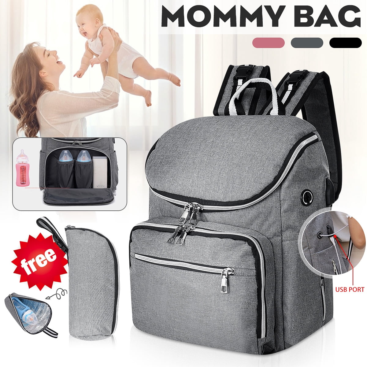 baby bag with usb
