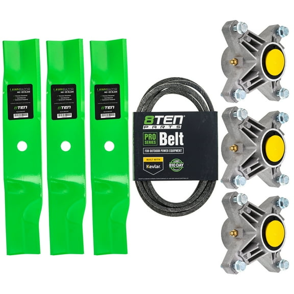 8TEN Blade Spindle Belt Kit for MTD Cub Cadet 48 inch Z force S48 MK1005657