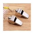 thumbnail image 4 of Silbatos deportivos de acero inoxidable con cordón, silbatos de sonido fuerte y nítido, ideales para entrenadores, árbitros y oficiales, 4 of 5