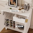 thumbnail image 2 of VEANERWOOD Wine Bar Cabinet with 2 Door Fluted Texture, Kitchen Sideboard Buffet with Wine Rack&Glass Holder for Living Room, 2 of 10