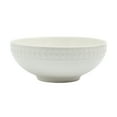 thumbnail image 6 of Tabletops Gallery Bloom 3 Piece Serving Bowl Set Embossed Bone White Porcelain Round Dinnerware Collection- Chip Resistant Scratch Resistant, 6 of 7