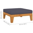 thumbnail image 4 of vidaXL Sectional Footrest with Dark Grey Cushion Solid Acacia Wood, 4 of 4