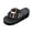 Black, variant on CIENVNSTG Boho Striped Wedge Flip Flops for Women Fray Strap Thick Wedge Sole Thong Summer Casual Footwear Beach Daily Outdoor Wear Beige 36