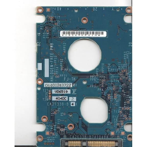 MHV2060BH PL, PN CA06672-B271000T, Fujitsu 60GB SATA 2.5 PCB