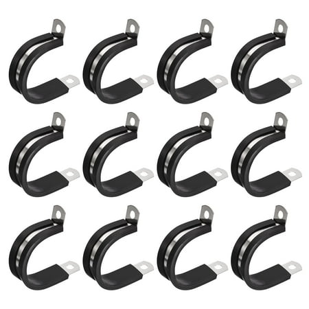 

Uxcell 24Pack 1-3/16 Cable Clamp R Shape Stainless Steel Rubber Cushioned Pipe Strap