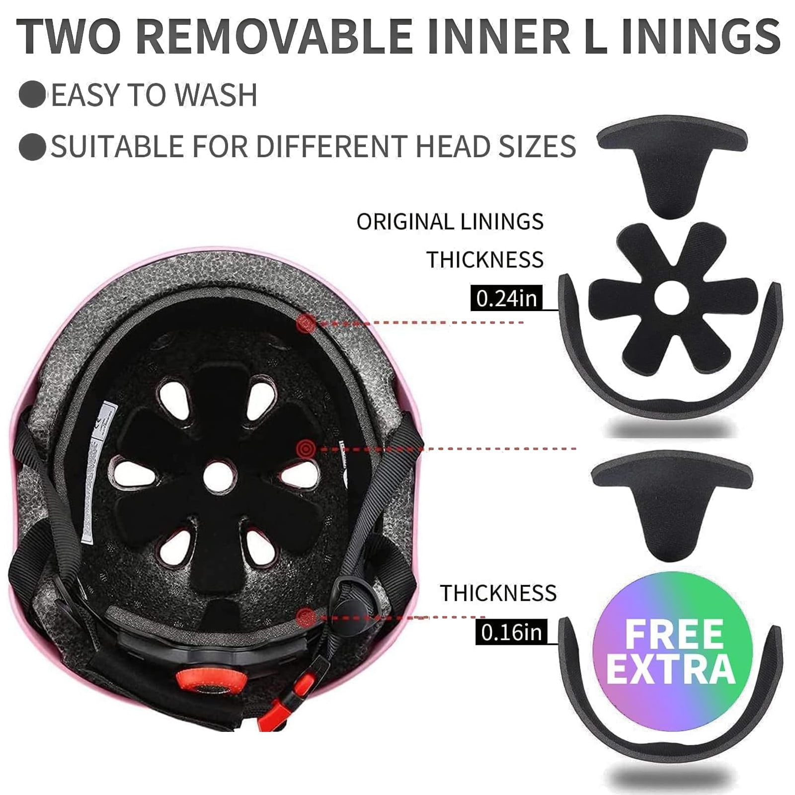 Yuphony Bike Helmet Toddler Helmet Ages 2-8 Years Old Boys Girls Multi-Sport Helmet Adjustable Cycling Multi-Sport for Football Roller Skating Scooter
