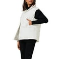 thumbnail image 4 of INSPIRE CHIC Women's Puffer Vest Stand Collar Sleeveless Winter Lightweight Vests Warm Padded Jacket Coat L White, 4 of 6