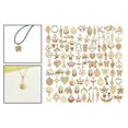thumbnail image 1 of Surtido de 100 piezas, hágalo usted mismo, al por mayor, colgantes de aleación mixta, colgantes de metal suelto para adornos, suministros de artesanía Oro Baoblaze Encantos de la pulsera, 1 of 8