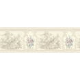 thumbnail image 3 of Papier Peint Précollé Bord - Nature Beige, Perle, Paons Taupe, Canards, Roses Mur Bord Rétro Design, 15 Pi x 7 Po (4,57 M x 17,78 Cm), 3 of 5