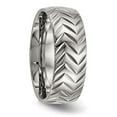 thumbnail image 4 of Chisel Titanium Polished Diamond Cut 8mm Band, 4 of 7