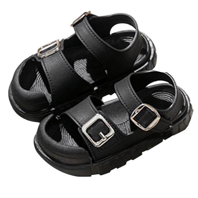 Sandales pour Grands Garçons Semelle Souple Sangles Réglables Plage Extérieur Chaussures Décontractées pour Enfants Taille 9.5-10T