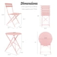 thumbnail image 4 of 3 Piece Bistro Folding Outdoor Furniture Set, Portable Design for Bistro and Balcony, 4 of 8