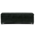 thumbnail image 4 of Avalon 48 inch Wide Contemporary Storage Ottoman Bench in Midnight Black Vegan Leather, 4 of 7