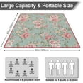 thumbnail image 5 of 80”x 80”Extra Large Floral Rose 2 Picnic Blankets Waterproof Foldable Beach Blanket Sandproof,3-Layer Thicking Outdoor Packable Blanket for Camping, Park, Beach, Grass, Indoors, 5 of 6