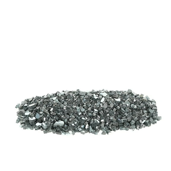 1/4 in. 10 lbs. Black Reflective Tempered Fire Glass