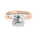 thumbnail image 2 of Paige - Moissanite Asscher Cut Lab Diamond Bezel Set Solitaire Engagement Ring, 2 of 3