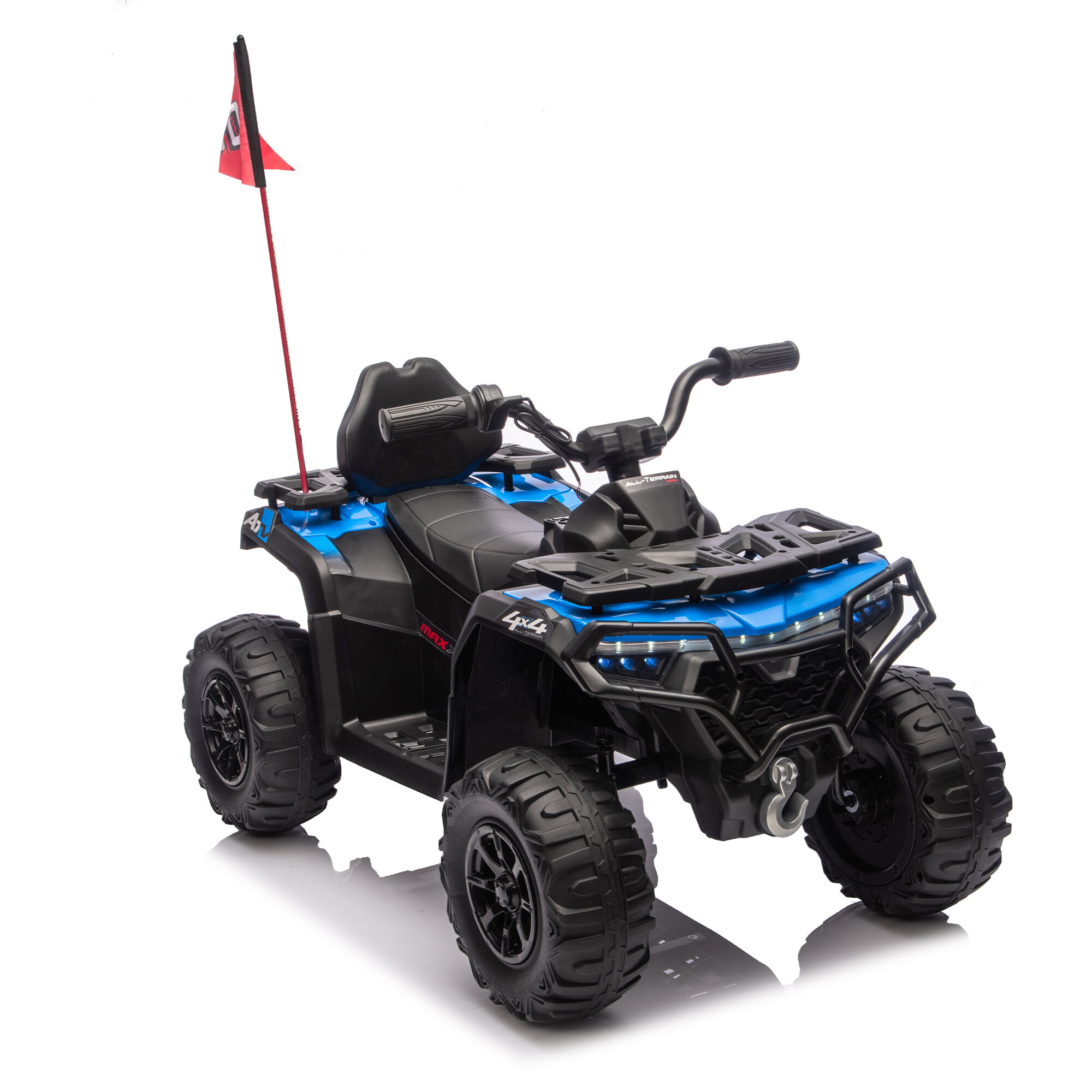 Bikes 24V 160W Electric Ride-On ATV – Realistic Off-Road Design with 2WD,Decorative Flags,On/Off Light Switch,Volume Control W/ Bluetooth,USB Port,Built-in Music & Multi-Color,recommended