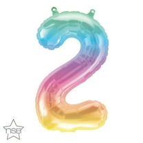 16 inch Number 2 - Jelli Ombre (Air-Fill Only) Northstar Foil Mylar Balloon - Party Supplies Decorations