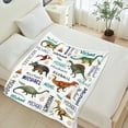 thumbnail image 5 of JML USA Personalized Flannel Throw, Custom Text Blanket, Multiple Sizes for Adults, Kids & Pets, 2nd Day Shipping, Dinosaur Animals Customized blanket, 5 of 5