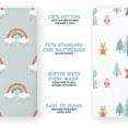 thumbnail image 5 of JumpOff Jo - 2 Pack Fitted Cotton Crib Sheet for Baby, Crib Mattress, 28 in. x 52 in. - Woodland Rainbow, 5 of 7