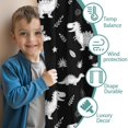 thumbnail image 3 of Blackout Kids Curtains,Black Dinosaurs Leaves Stars Pattern Childrens Insulated Curtains Set Of 2,Bedroom Essentials,Toddler Room Decor 42"x54", 3 of 5
