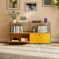 thumbnail image 4 of Cottinch 2-Tier Accent Cabinet,Metal Storage Cabinets with 2 Doors,Open Shelf,Freestanding Organizer for Living Room,Yellow, 4 of 7