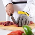 thumbnail image 3 of HAHDAXIA Niveau 9 Gant Résistant aux Coupures de Qualité Alimentaire, Gant en Maille d'Acier Inoxydable en Métal Couteau Gant de Coupe pour Boucher Découpe de Viande Écaillement d'Huître Mandoline de Cuisine Chef Tranchage Filet de Poisson (Small, 3 of 7