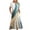 #5, variant on Pisexur Women's Summer Beach Dresses Casual Floral Short Sleeve Boho Floral Maxi Dress Crew Neck Smocked Tiered Flowy Long Dresses