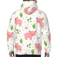 thumbnail image 7 of Fotbe Men's Hoodie with Funny Little Pigs Pattern - Kangaroo Pocket Pullover Hooded Sweatshirt, Perfect for Daily Wear, Travel, and Home-Small, 7 of 7