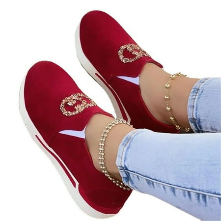 

Women s Slip-On Walking Shoes Flat Loafers Casual Breathable Anti Slip Shoes Breathable 37 Pink
