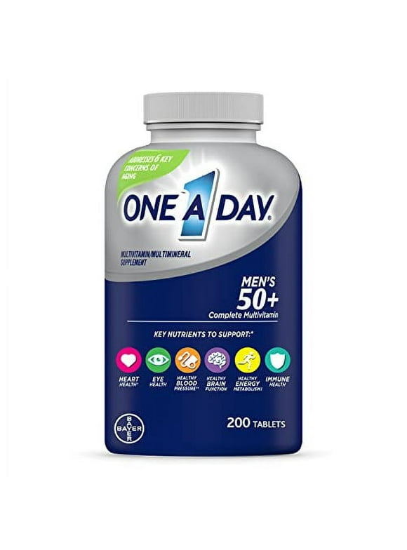 One A Day Men's 50+ Multivitamin Tablets, Multivitamins for Men, 200 Ct