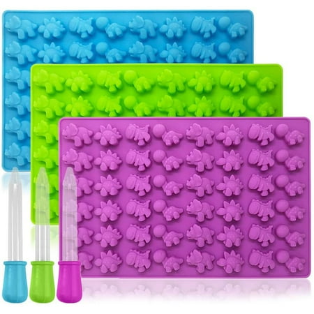 

Mini 48 Silicone Chocolate Mould with Cute Little Dinosaur Ice Tray Mold Soft Candy Mould With dropper