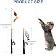 thumbnail image 2 of Magic Cat Toy Wand with Fish – Interactive Cat Toys for Indoor Cats, Kittens & Bored Adults | Adjustable Fishing Pole Teaser with Feathers, 2 of 7