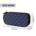 thumbnail image 3 of Uemuo Anchor Heart Blue Printed Pencil Pen Case, Portable Pencil Pouch with Zipper, Compact Stationery Bag Makeup Bag, Pencil Bag for Home Office, 3 of 9