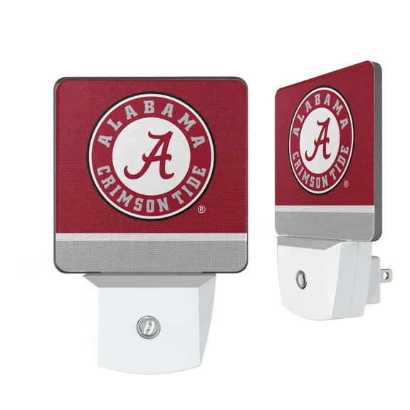 Alabama Crimson Tide Primary Logo Stripe Design Nightlight 2-Pack