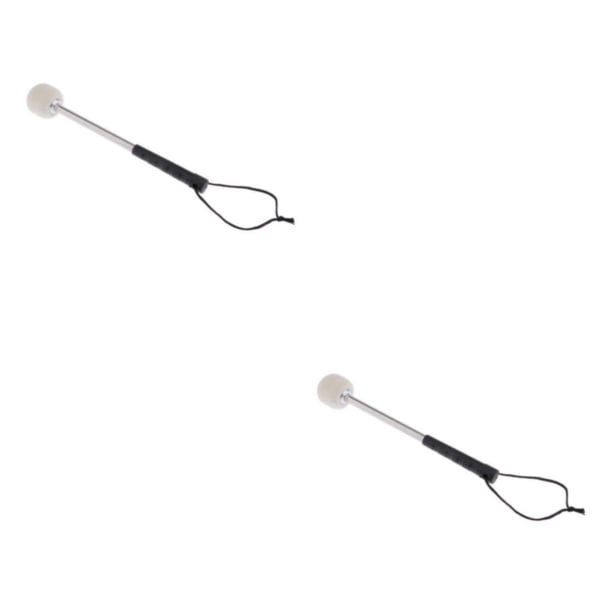 Naiovety Alloy Marching Tenor Drum Mallets with Drum Parts Wool Strap Stick Head Felt Tipo 1 2Conjunto