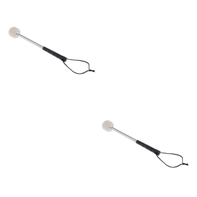 Greeniant Alloy Marching Tenor Drum Mallets with Wool Head Drum Strap Stick Felt Parts Tipo 1 2piezas