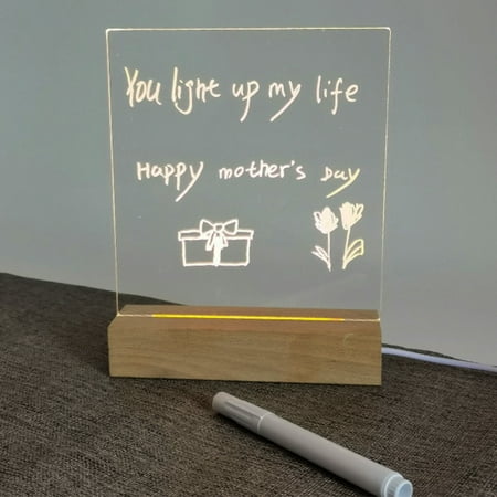 

Creative Led Night Light Message Board Holiday Light with Pen Gift for Children Girlfriend Decoration Children s Night Light Writing Lamp (Vertical)